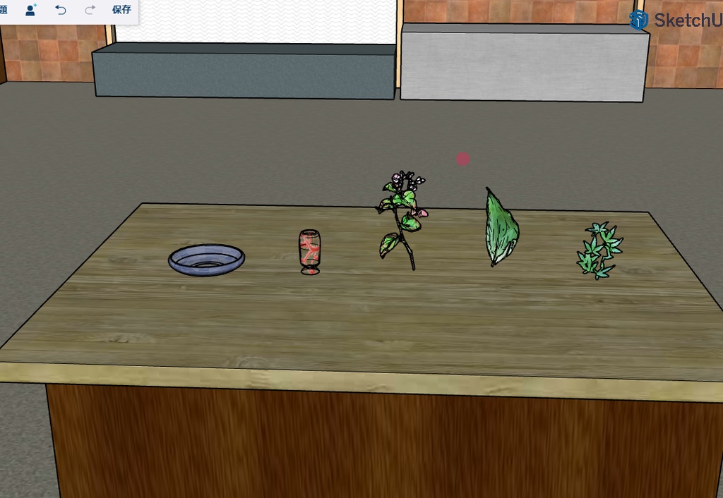 パソコンで生け花お手軽セット 無料版 "Easy Ikebana Starter Set for SketchUp"