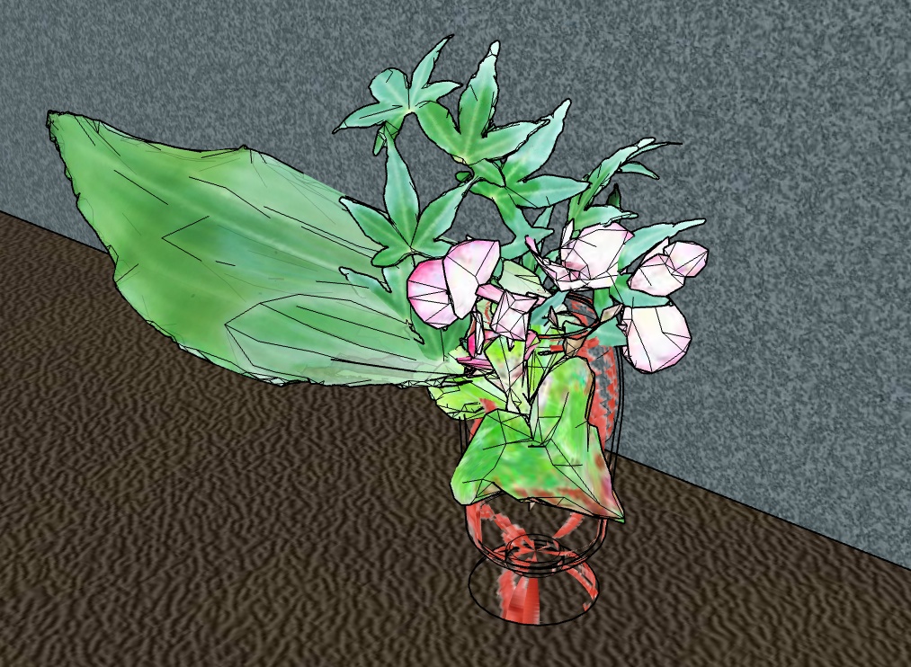 パソコンで生け花お手軽セット　無料版　 "Easy Ikebana Starter Set for SketchUp"