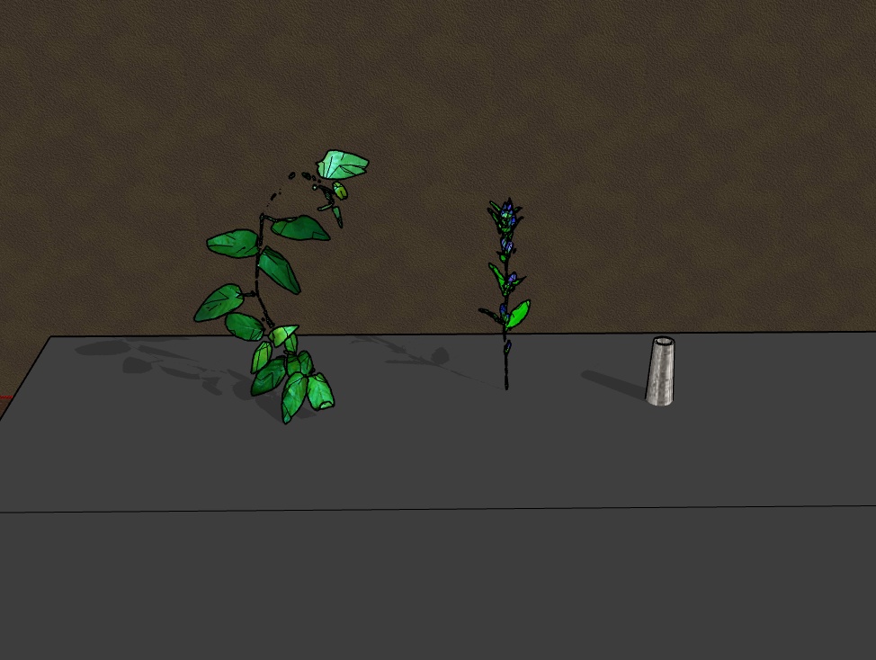 ヘクソカズラとリンドウ