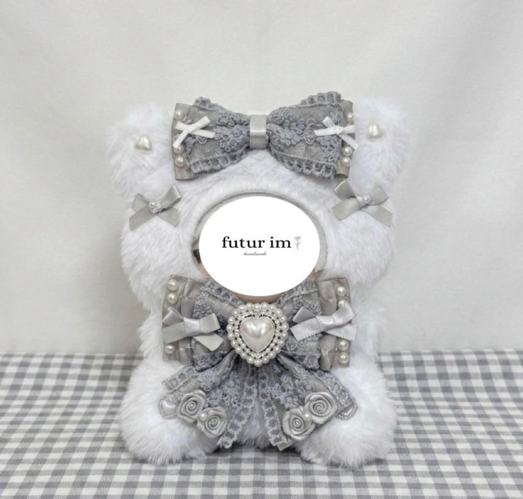 【 11-12cm 】ねこ耳 ぬい服 おすわりぬい服 ハンドメイド