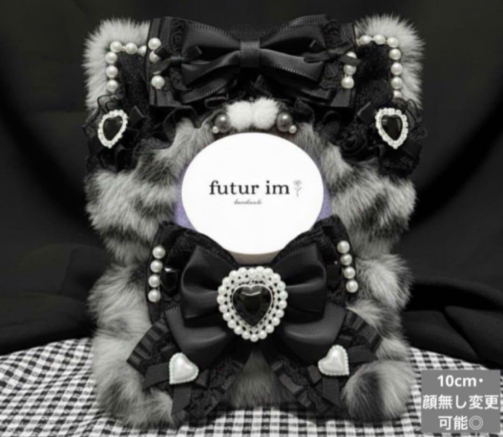 【 11-12cm 】再販 ねこ耳 ぬい服 おすわりぬい服 ハンドメイド