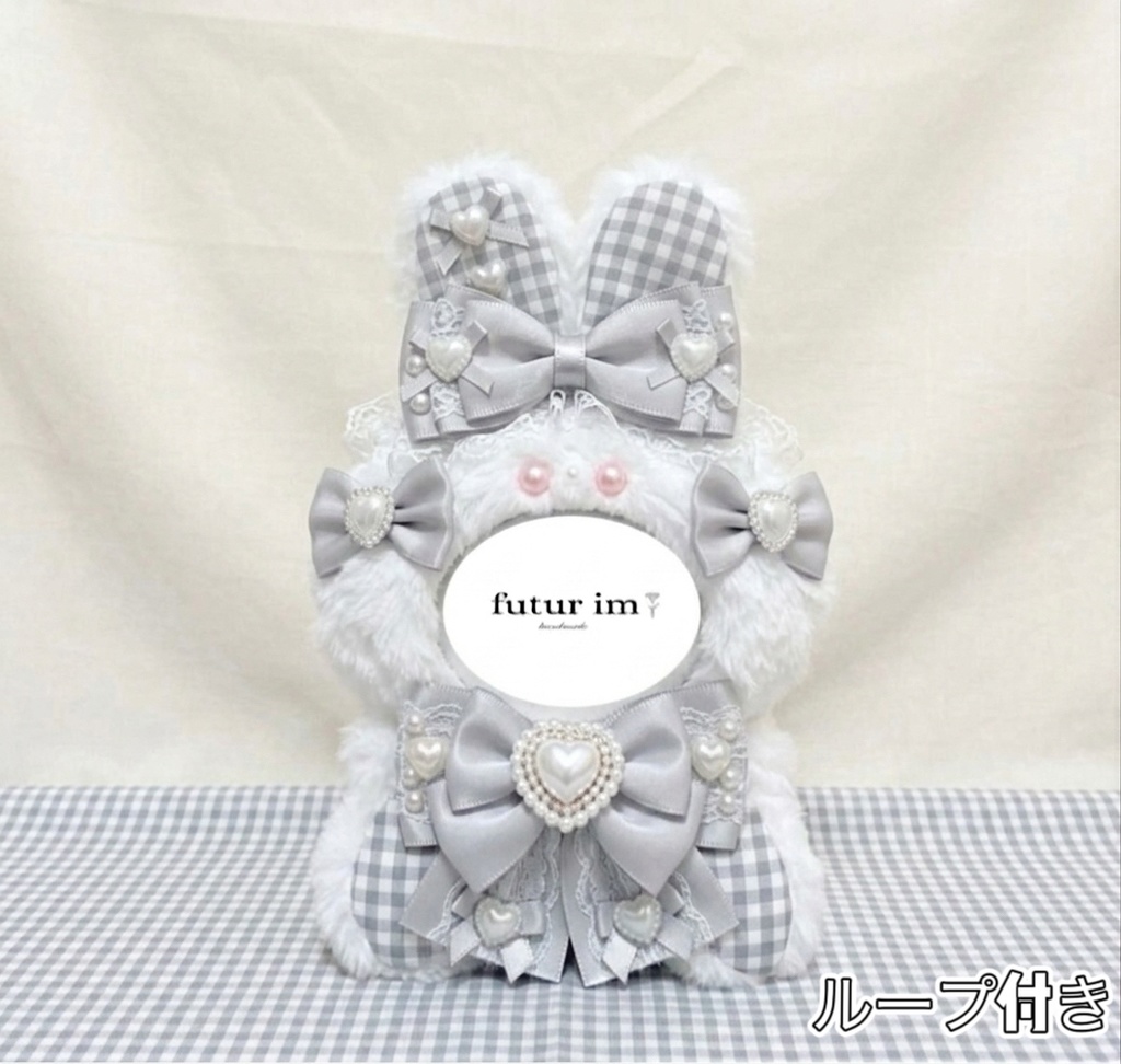 11-12cm 着ぐるみ うさ耳 ぬい服 おすわりぬい服 ハンドメイド