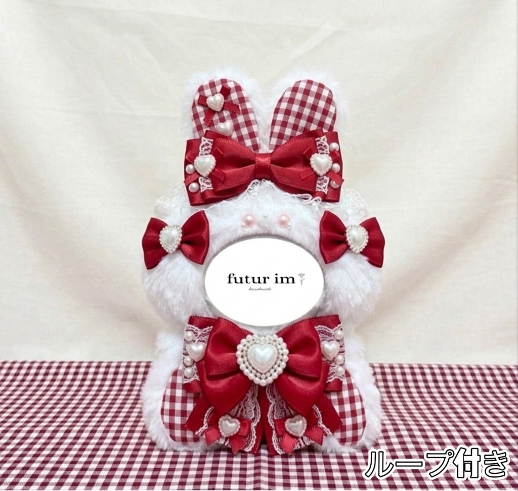 11-12cm 着ぐるみ うさ耳 ぬい服 おすわりぬい服 ハンドメイド