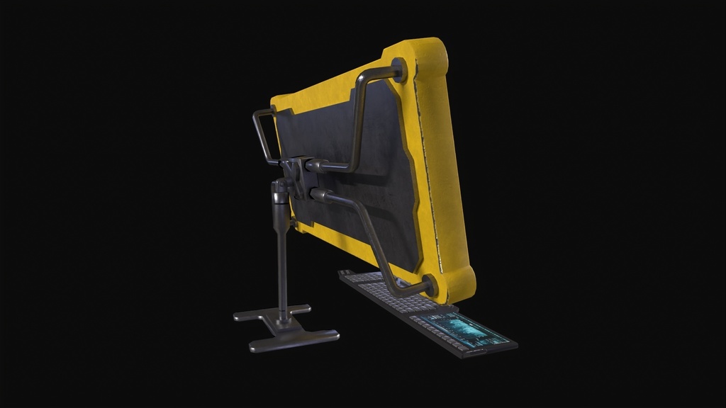 Monitor Keyboard Cyberpunk Vrchat