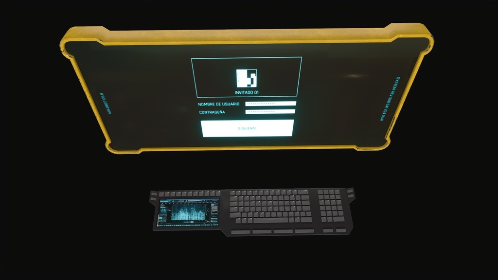 Monitor Keyboard Cyberpunk Vrchat