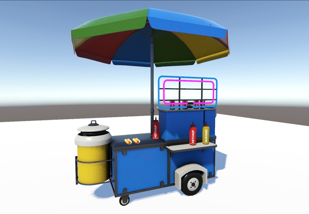 Hot Dog Cart Cyberpunk
