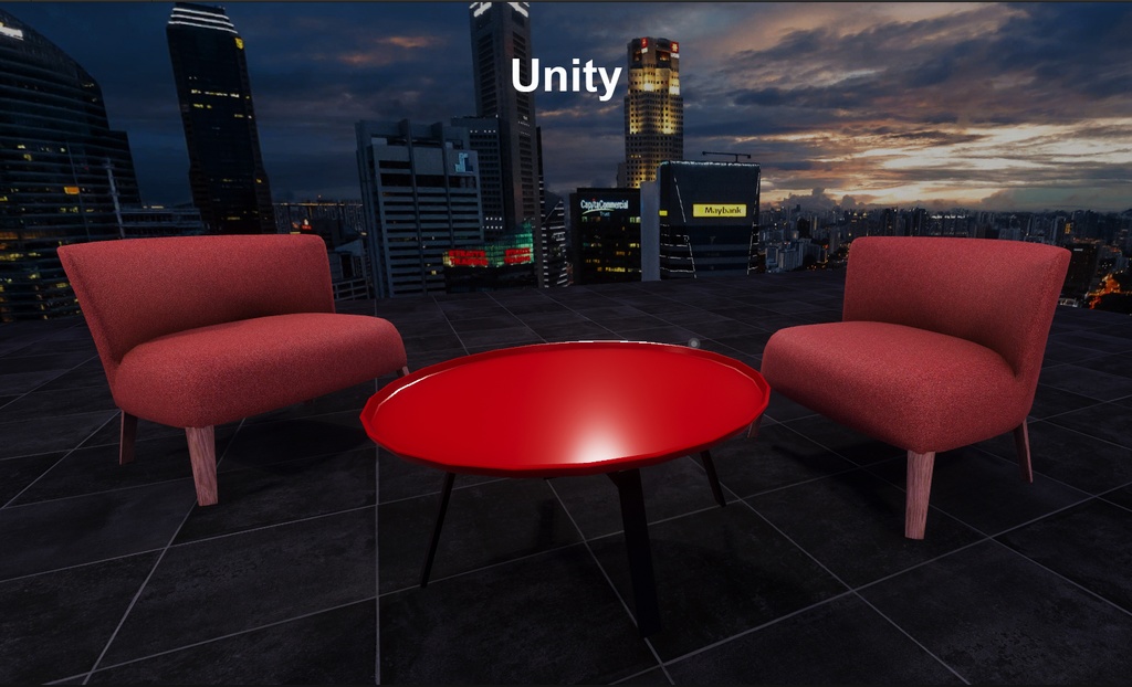 armchair and small table for vrchat