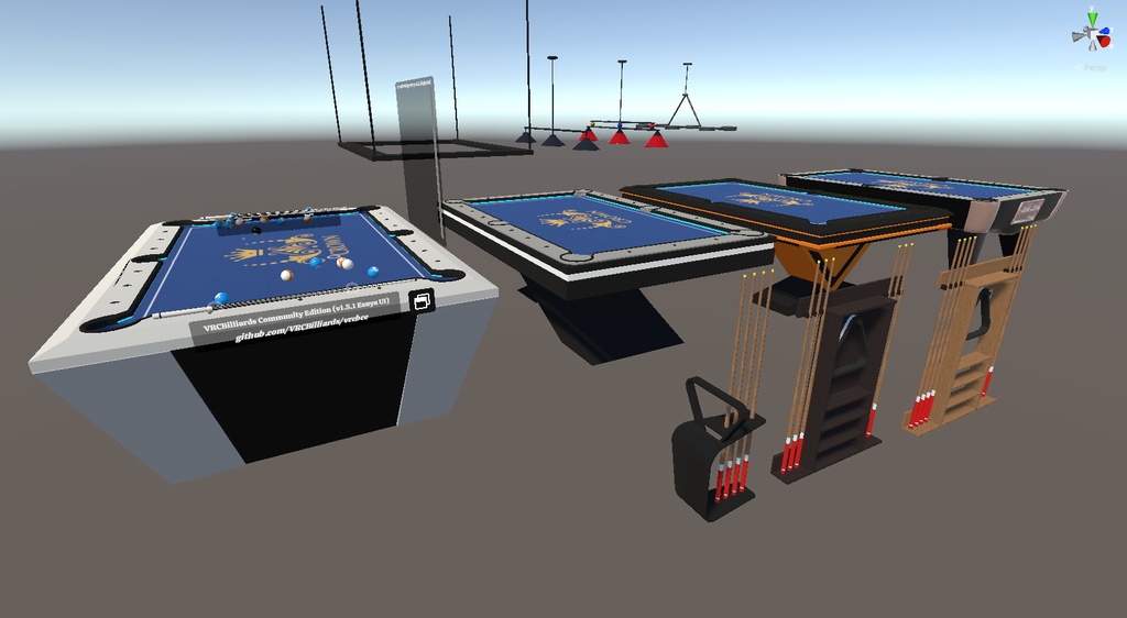 VRCBilliards Customized Pool Table Pack For Vrchat