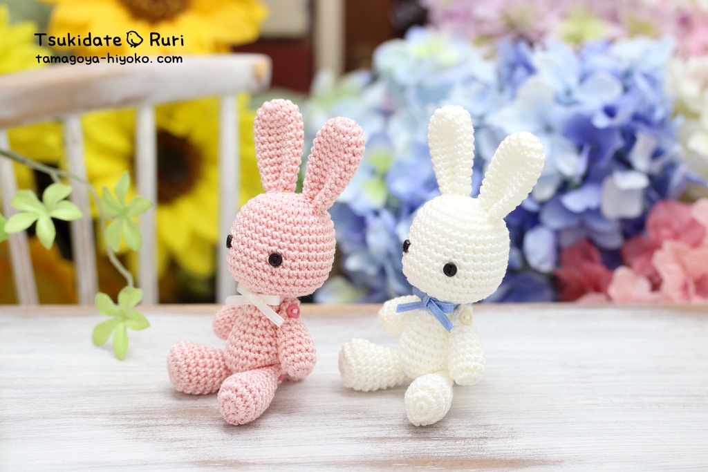 あみぐるみちびうさこ(紅白)