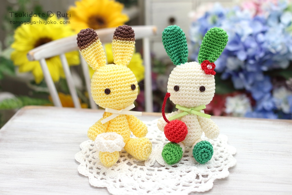 あみぐるみおばけちゃん&たまごぴよ(クリームソーダ)