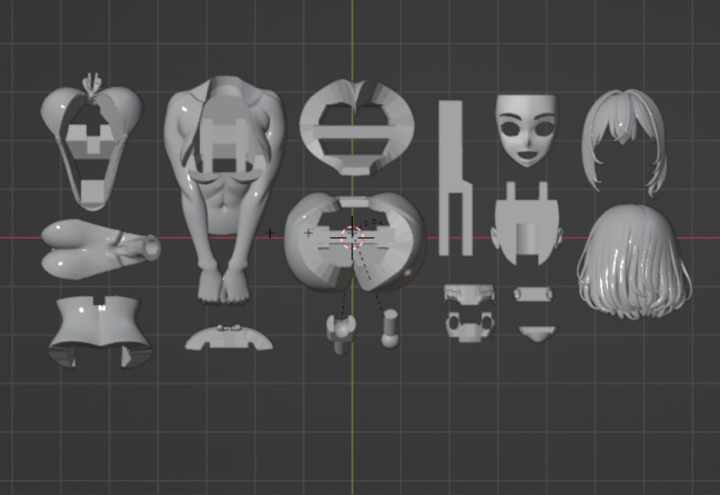 1/12スケール「楠神リサ」001(塗り分け簡単組み立てフィギュア)