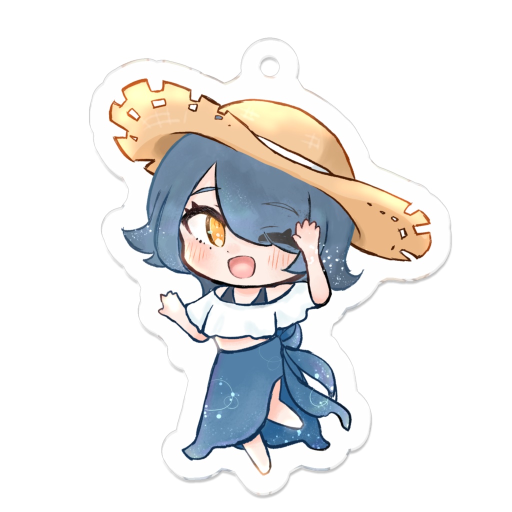 夜雨さんと夏におでかけキーホルダー。