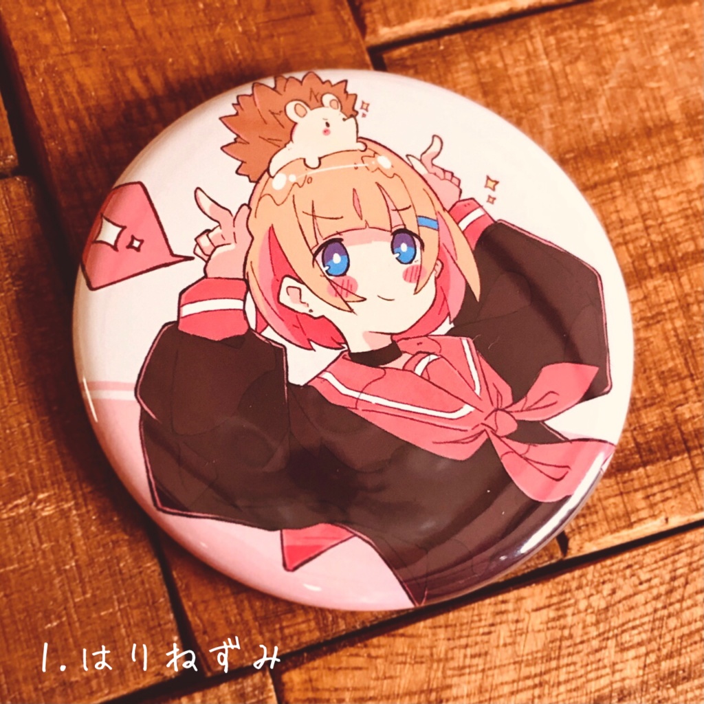 まるっこい動物×女の子 57mm缶バッジ(3個セット)