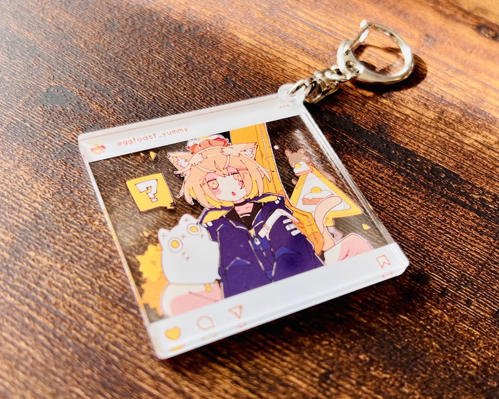 ゆるかわインスタ風アクリルキーホルダー