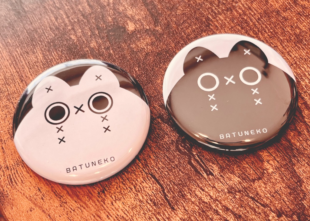 ぴえかわ絵文字女の子&ばつねこ 57mm缶バッジ(2個&3個&5個セット)