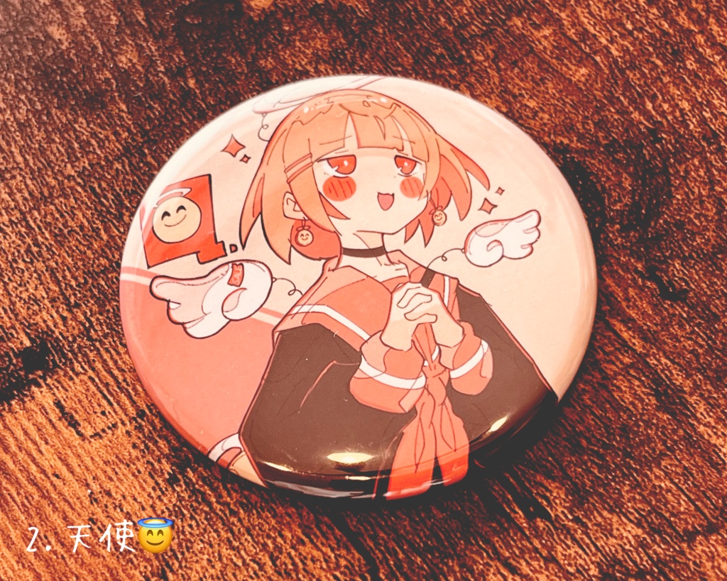 ぴえかわ絵文字女の子&ばつねこ 57mm缶バッジ(2個&3個&5個セット)