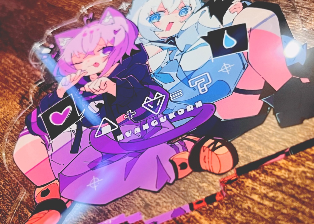 白上フブキ、猫又おかゆ「にゃんぐこーん」アクリルフィギュアスタンド