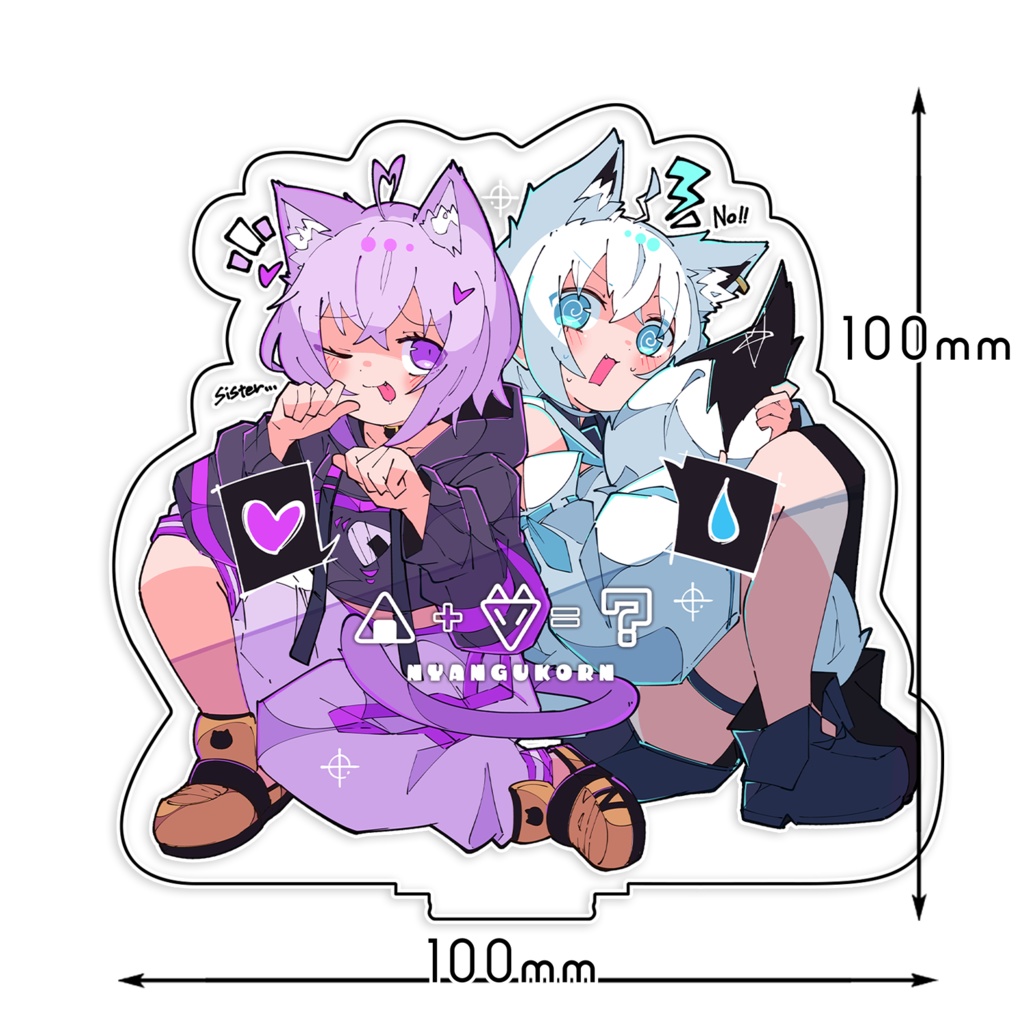 白上フブキ、猫又おかゆ「にゃんぐこーん」アクリルフィギュアスタンド