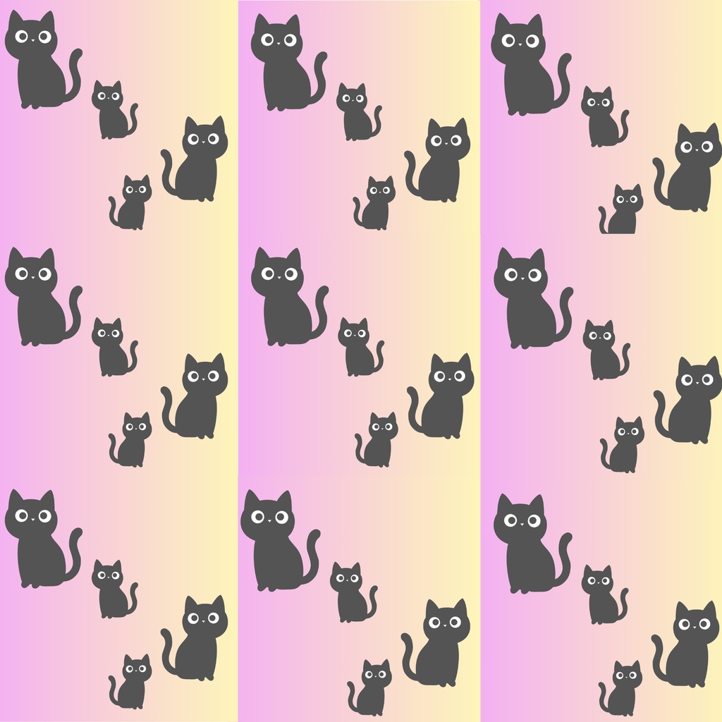 【3枚セット】猫モチーフ　シームレスペーパー　デジタルペーパー　