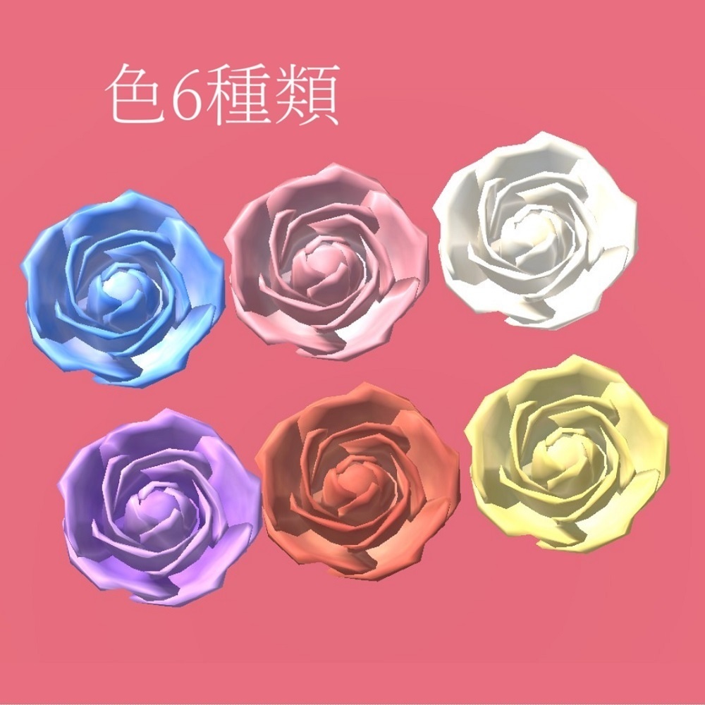 【3D】バラのピアス