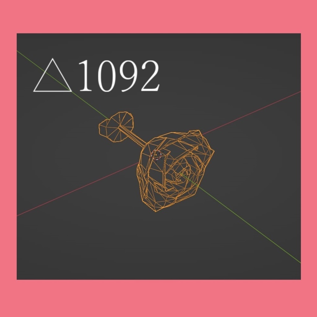 【3D】バラのピアス