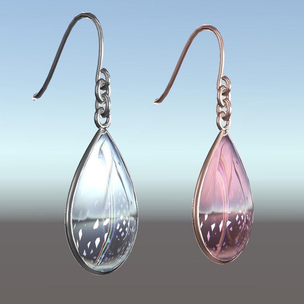 【VRChat想定】ドロップピアス【PB対応】