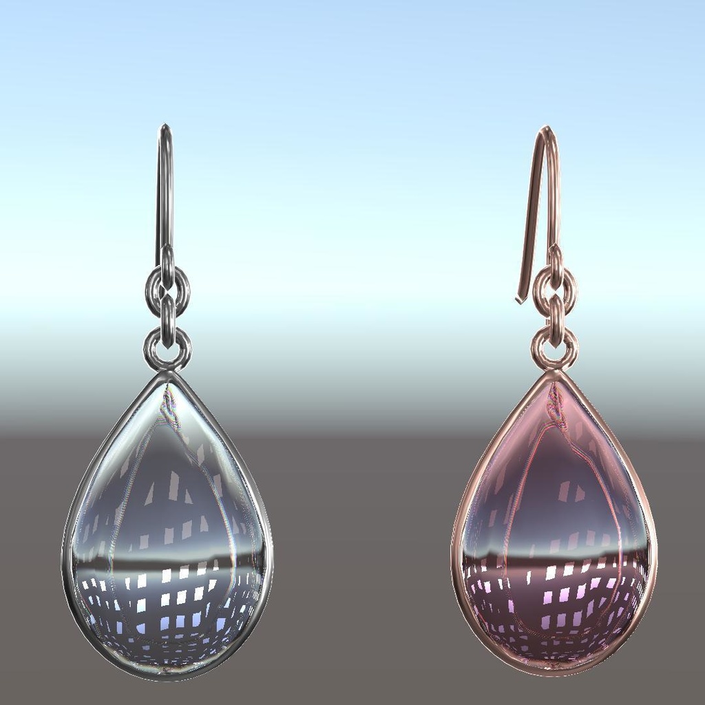 【VRChat想定】ドロップピアス【PB対応】