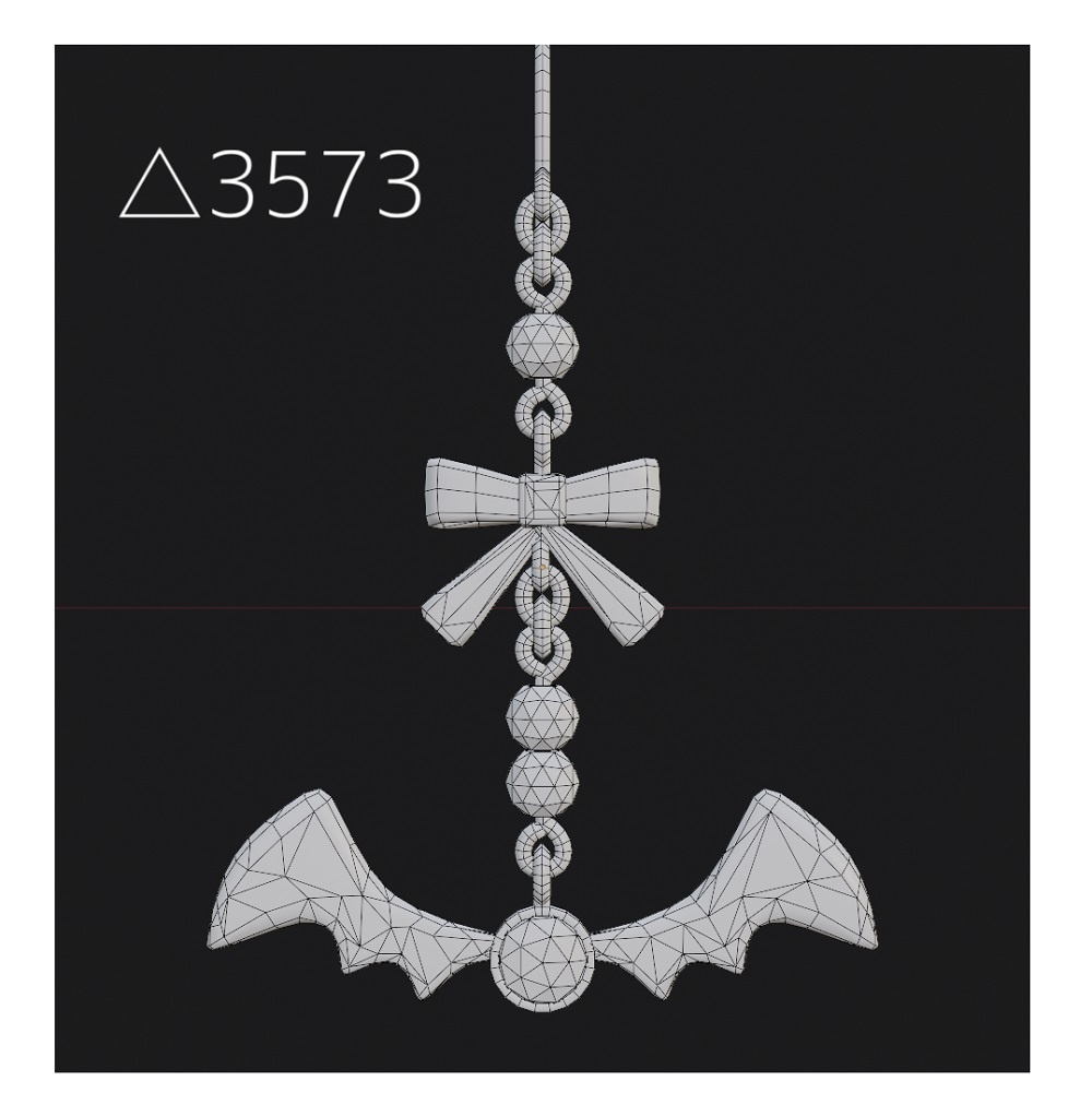 【VRChat想定】コウモリピアス【PB対応】