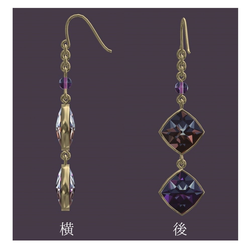 【VRChat想定】魔女の帽子ピアス【PB対応】