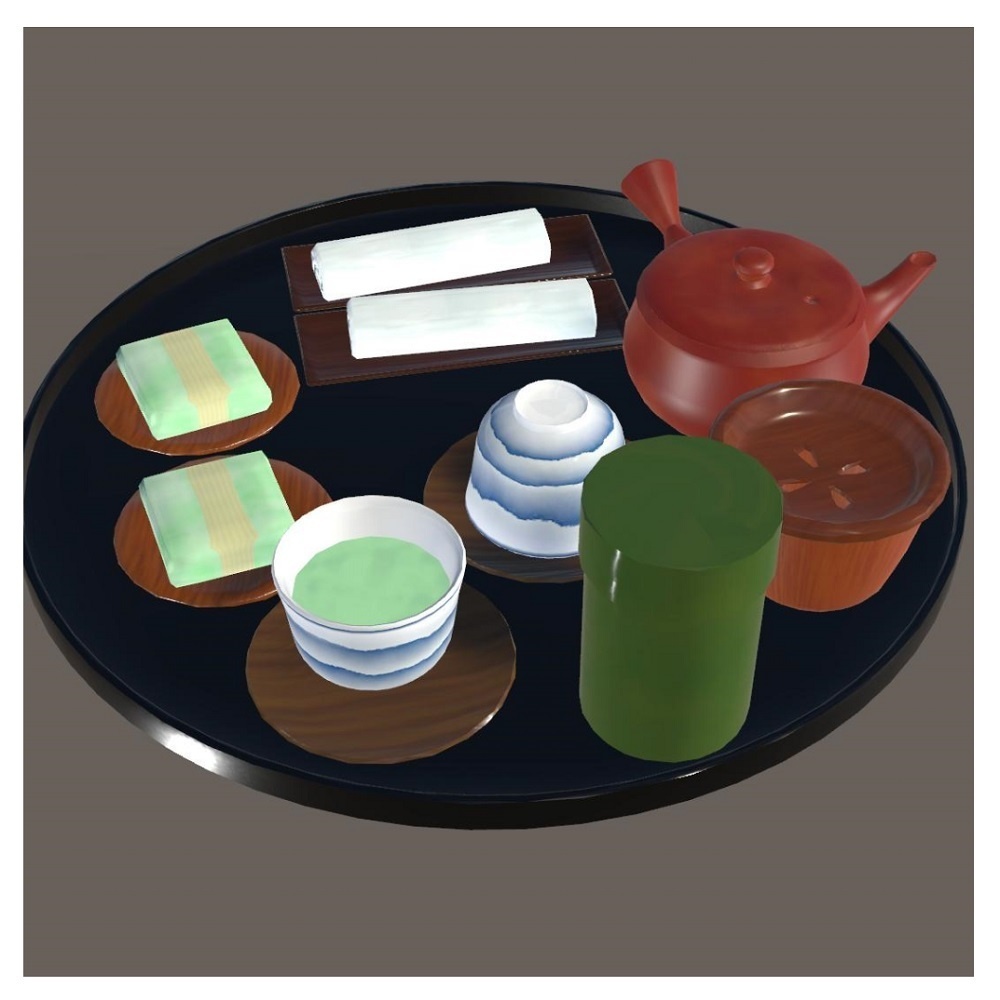 【VRChat想定】旅館のお茶セット