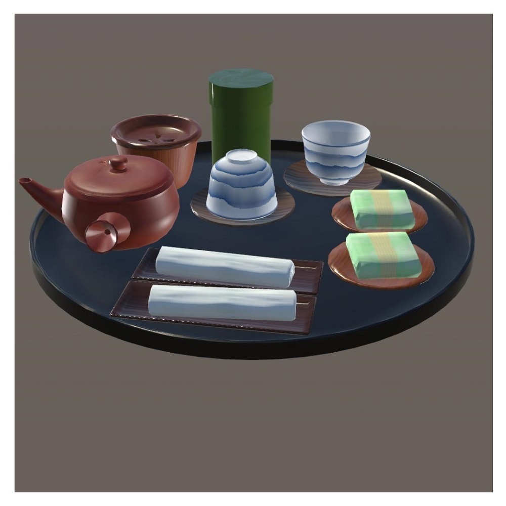 【VRChat想定】旅館のお茶セット