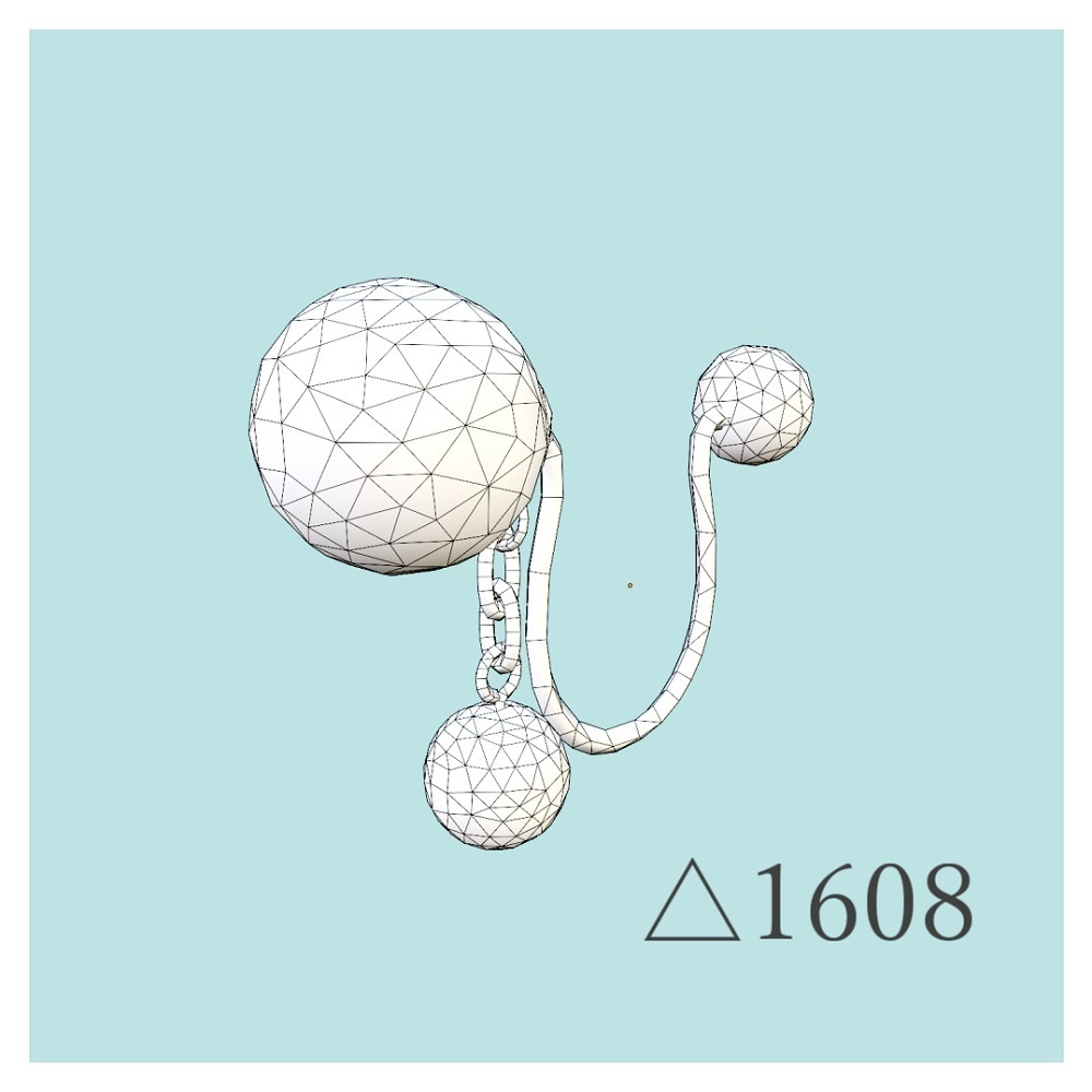 【VRChat想定】けもみみ用パールイヤリング【PB対応】