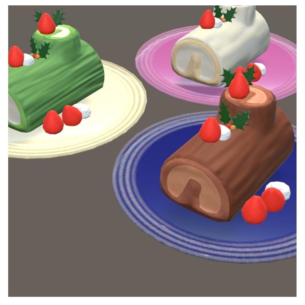 【VRChat想定】ブッシュドノエル