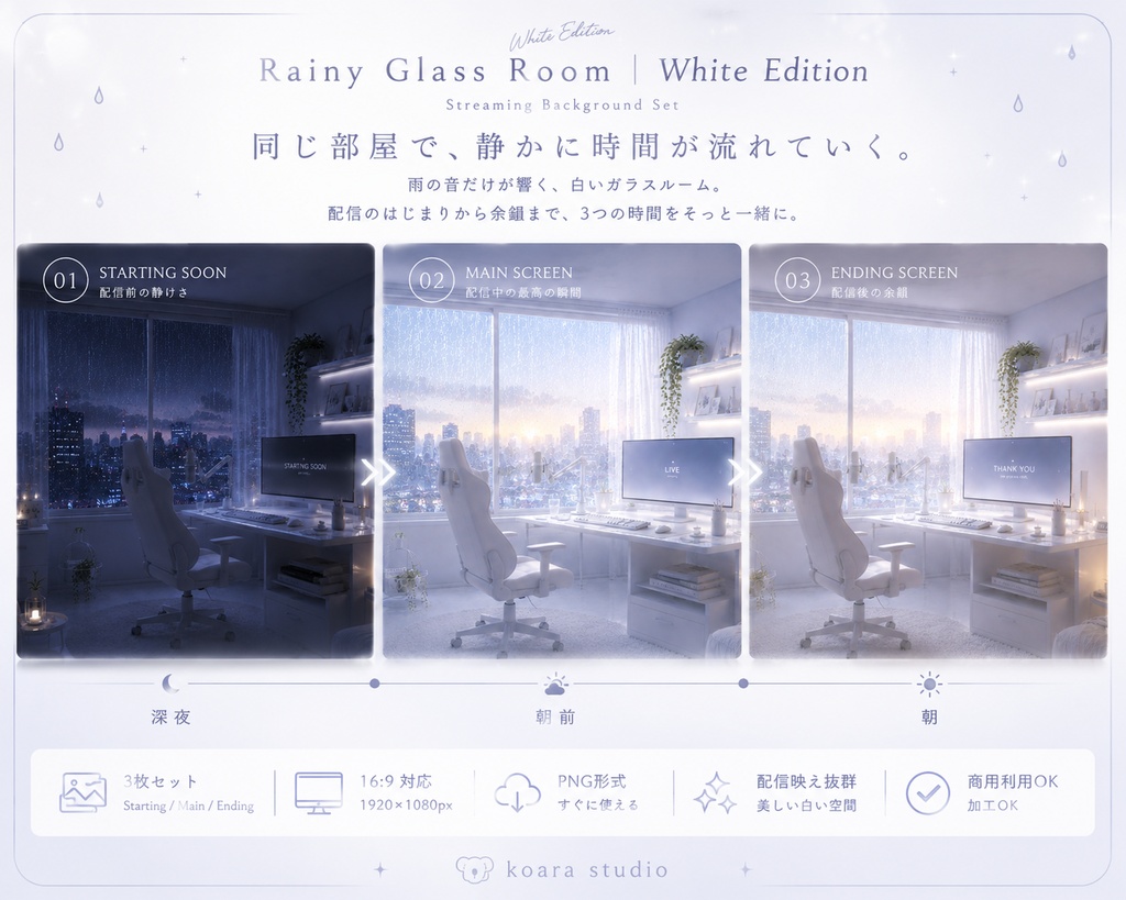 Rainy Glass Room|White Edition