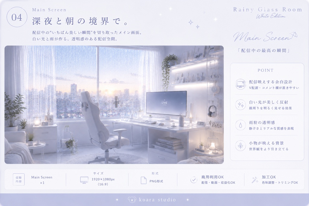 Rainy Glass Room|White Edition