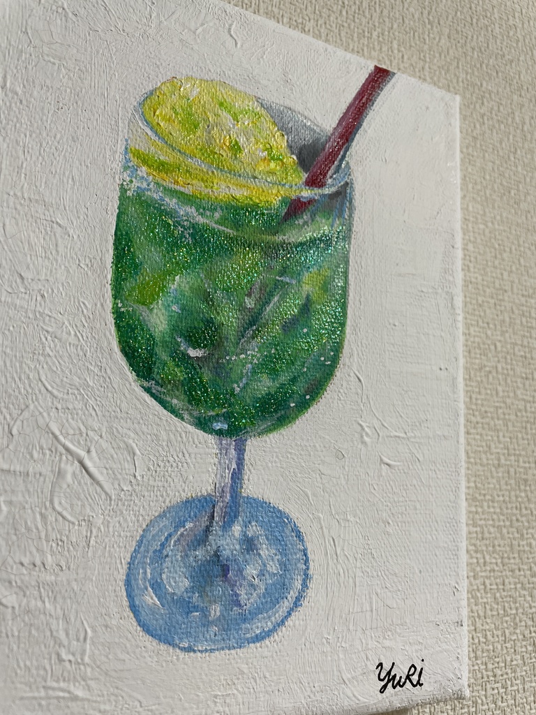 海岸のメロンソーダ　　絵画原画 海岸のメロンソーダ 絵画原画 - メルカリ