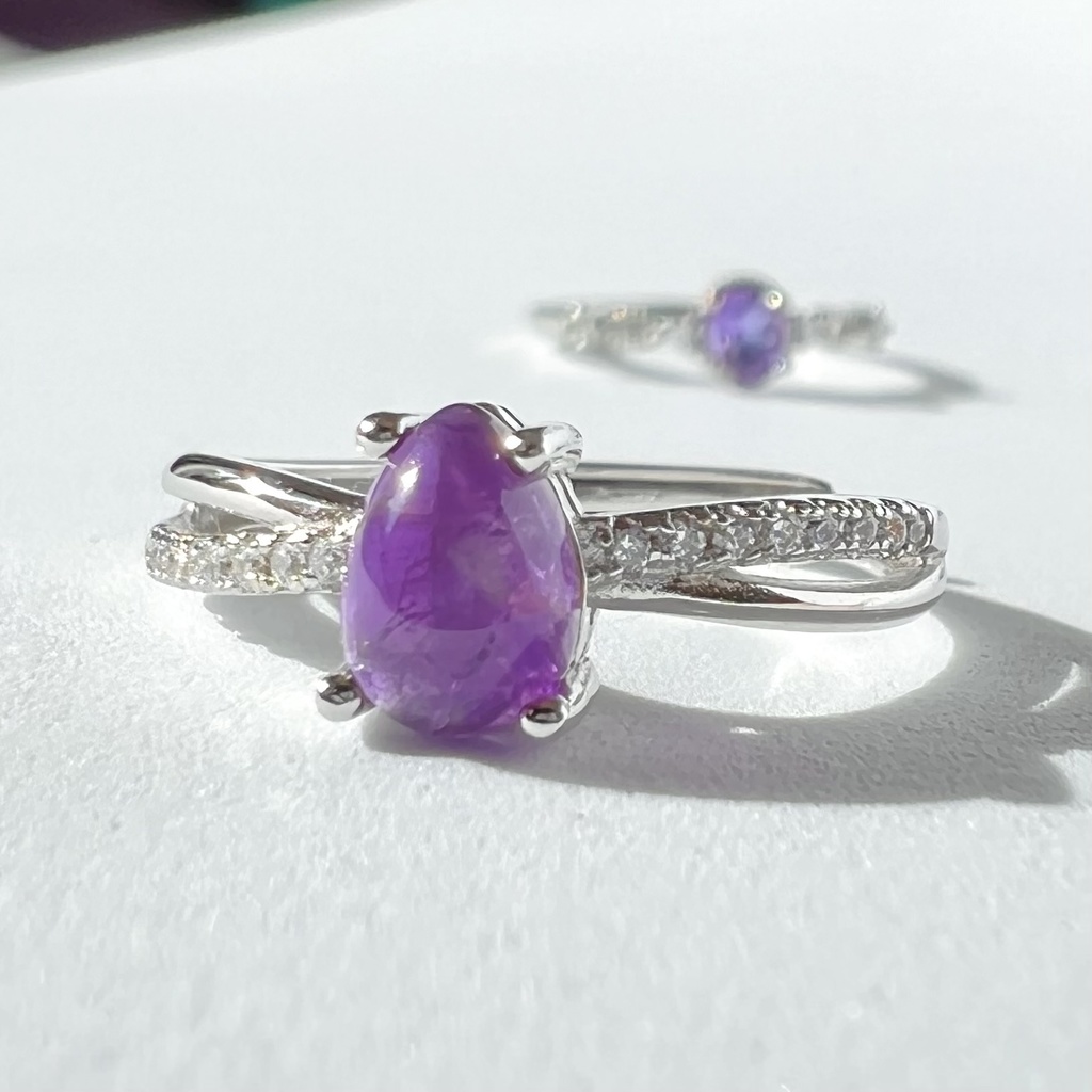 【一周年記念SALE】紫の推し　概念リング