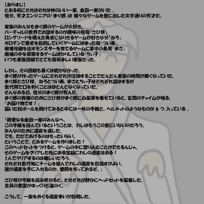 【#一日マダミス】【ペア遺産争いゲーム】金田一家の遺産争い