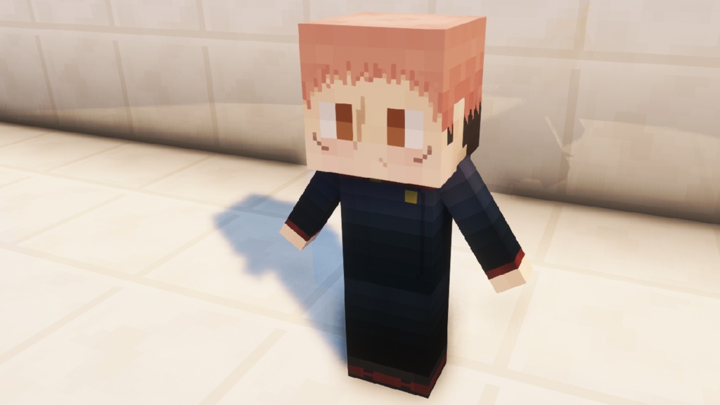 【Minecraft 1.12.2,1.16.5~】littleMaidMobマルチモデル・虎杖悠仁ver.0.2.1