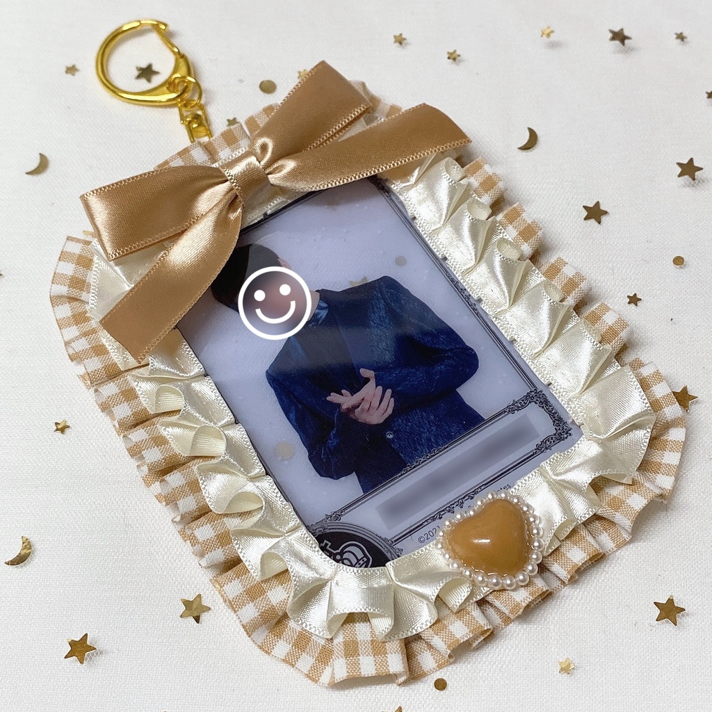 【ライトブラウン】トレカケースキーホルダー 