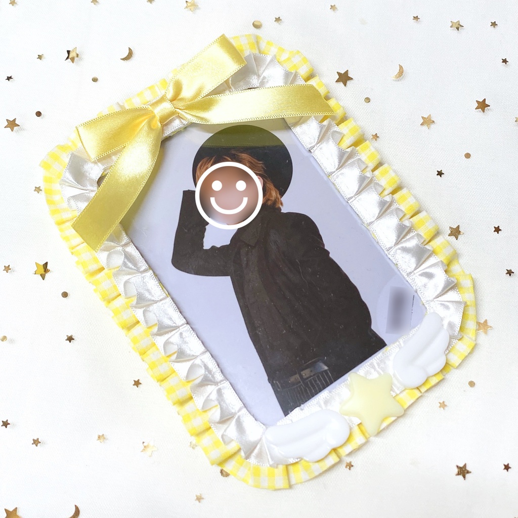 【イエロー】L版サイズフリルデコケース