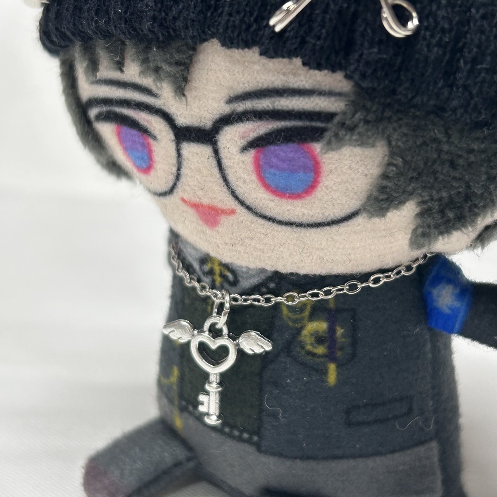 8/1新作追加◎にじぱぺ 10cmぬいサイズ 帽子 猫耳ニット帽 チャームネックレス