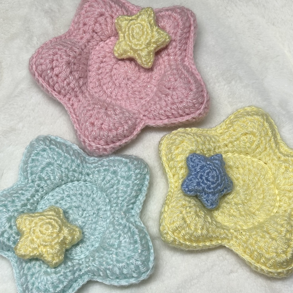 にじぱぺ 10cmぬいサイズ クッション付き☆きらきらお星様ベッド