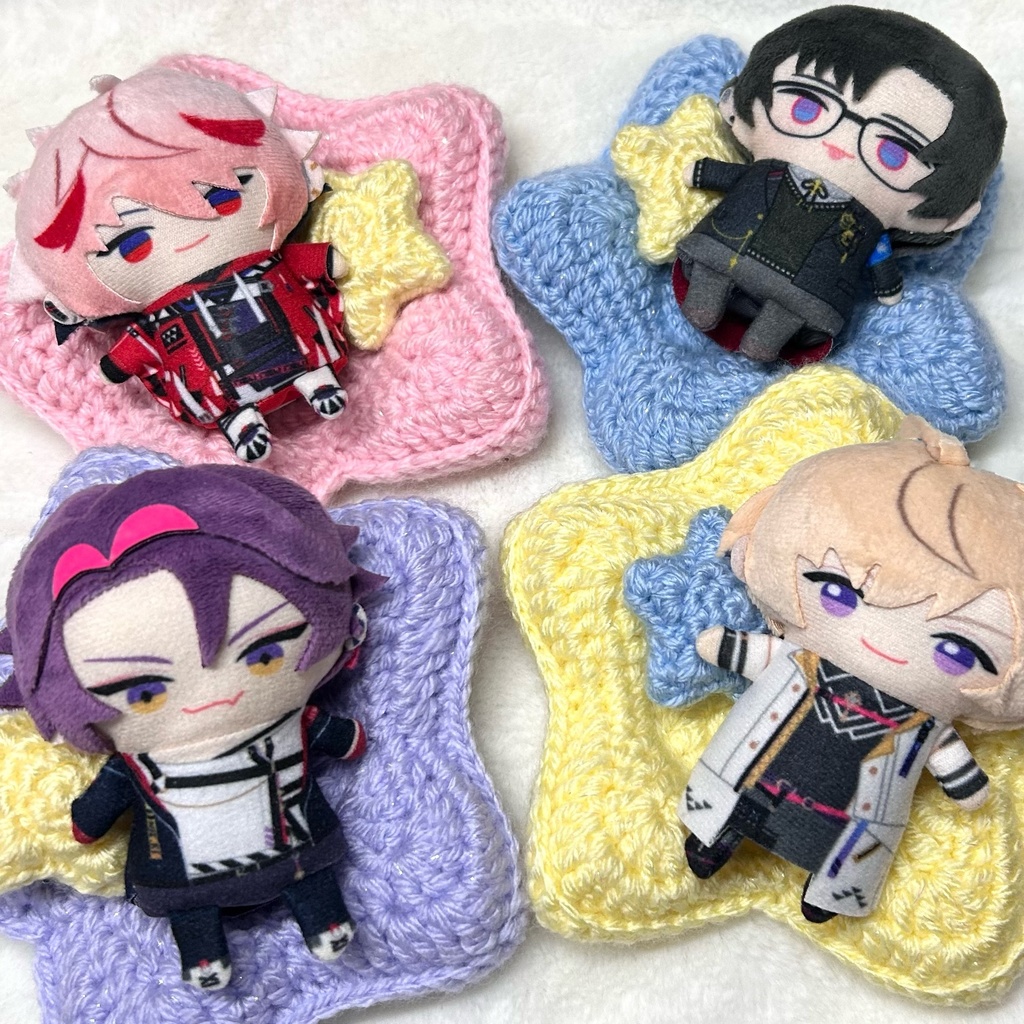 にじぱぺ 10cmぬいサイズ クッション付き☆きらきらお星様ベッド