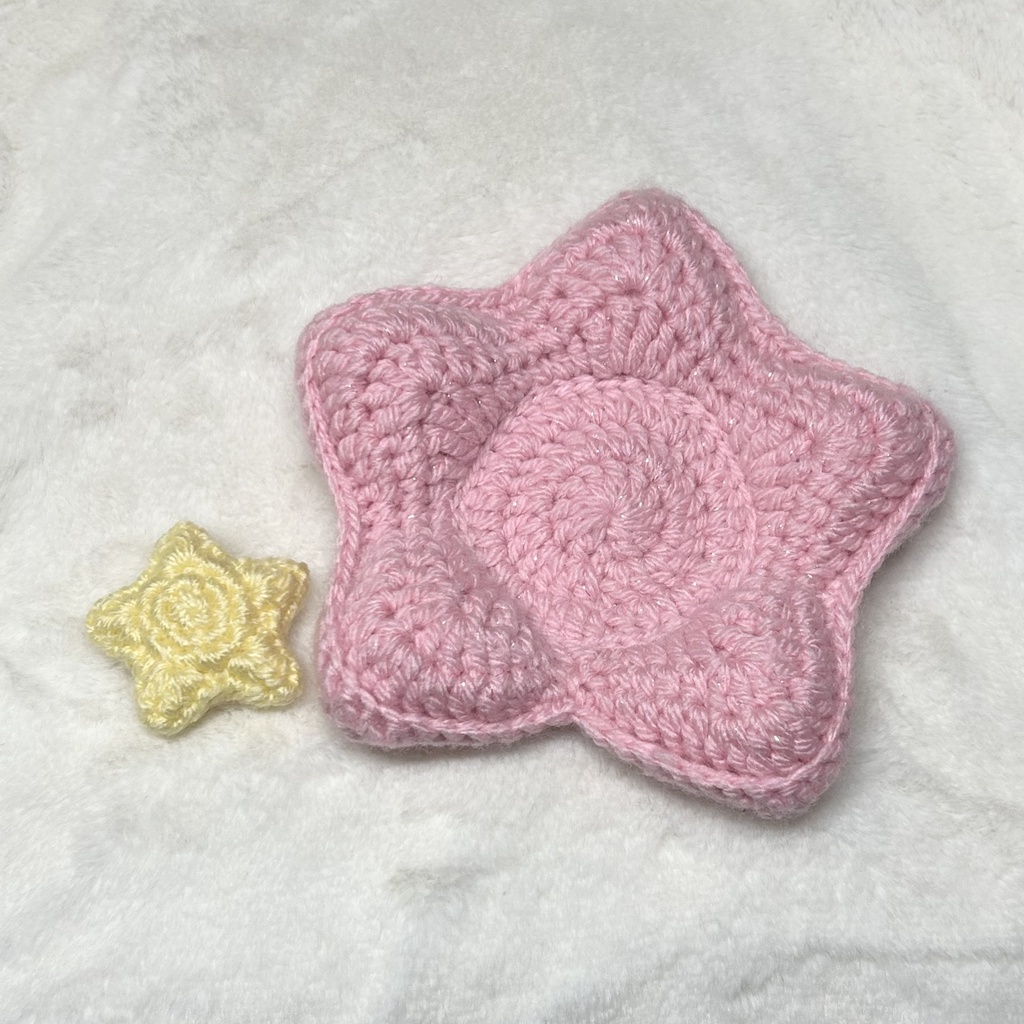 にじぱぺ 10cmぬいサイズ クッション付き☆きらきらお星様ベッド