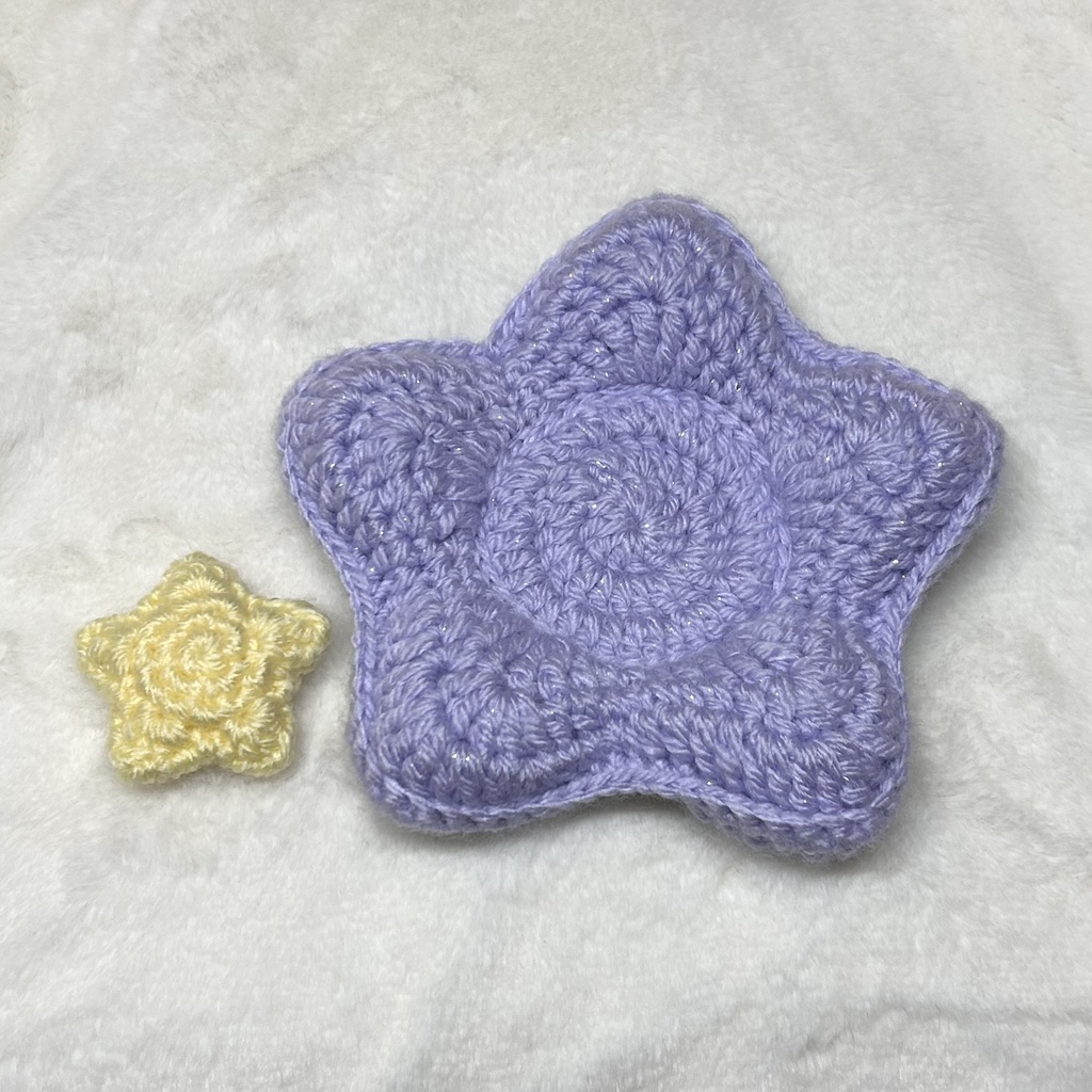 にじぱぺ 10cmぬいサイズ クッション付き☆きらきらお星様ベッド