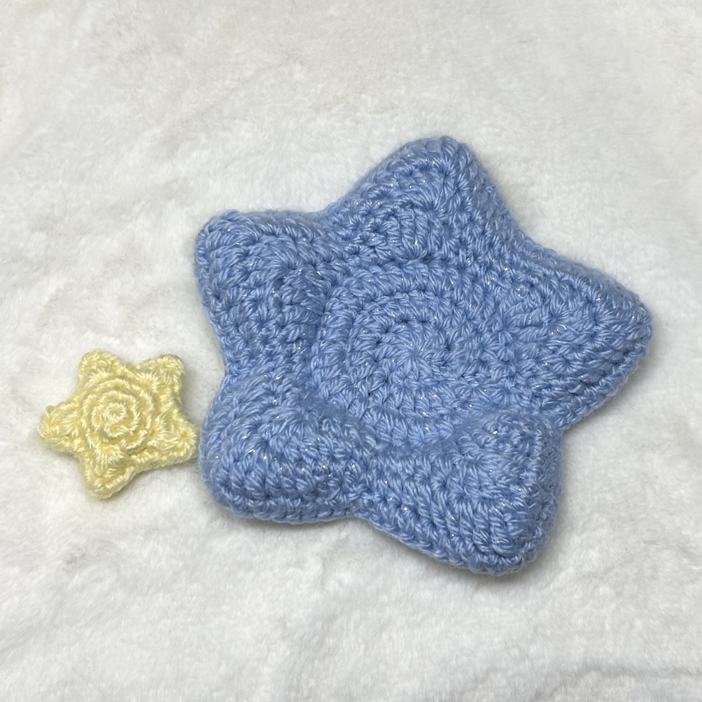 にじぱぺ 10cmぬいサイズ クッション付き☆きらきらお星様ベッド