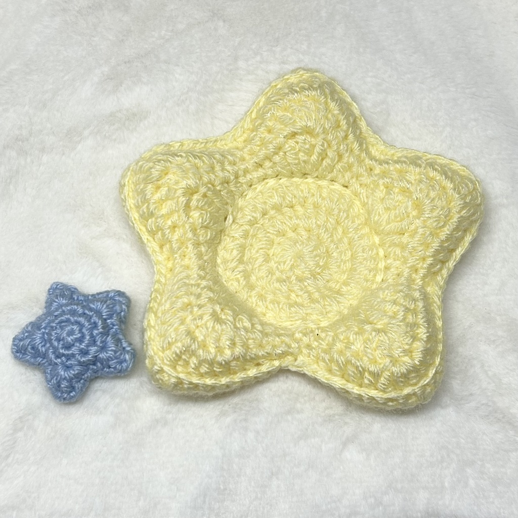 にじぱぺ 10cmぬいサイズ クッション付き☆きらきらお星様ベッド