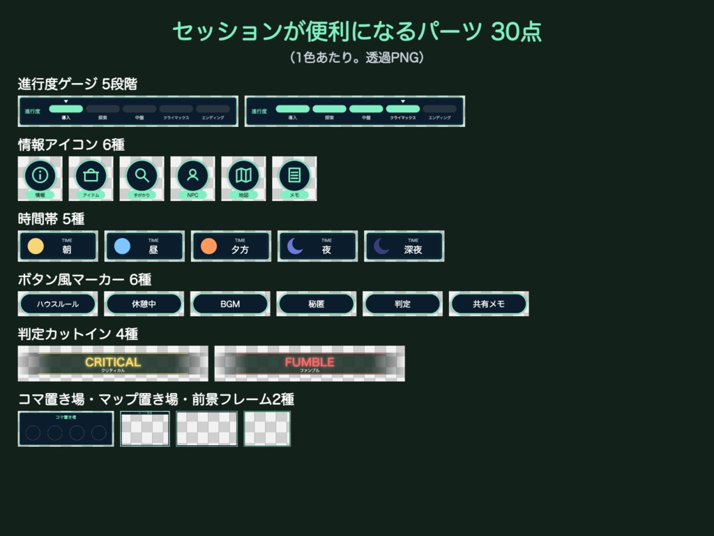 【無料版有】オーロラごよみ|極夜の森 額縁・窓枠型お部屋パネル ココフォリア用 全3色+背景絵【TRPG汎用】