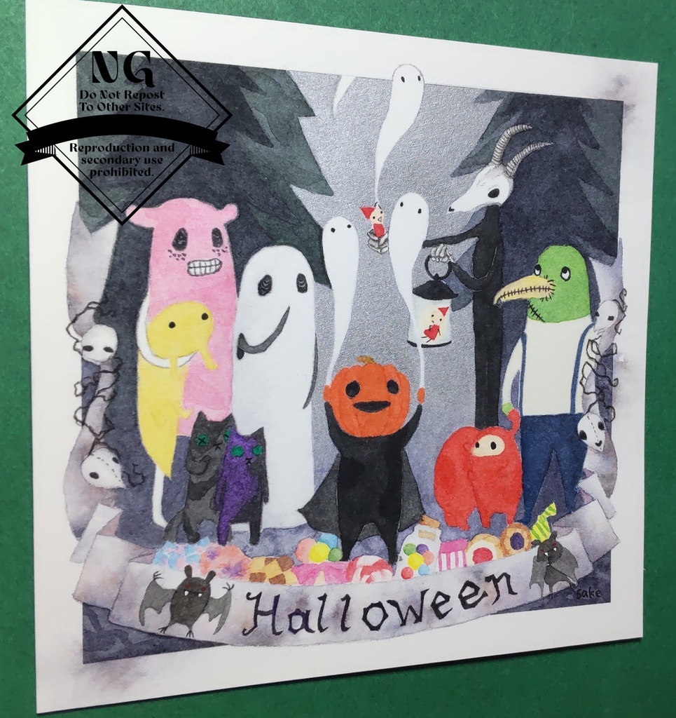 原画　「年に一度のハロウィンに」